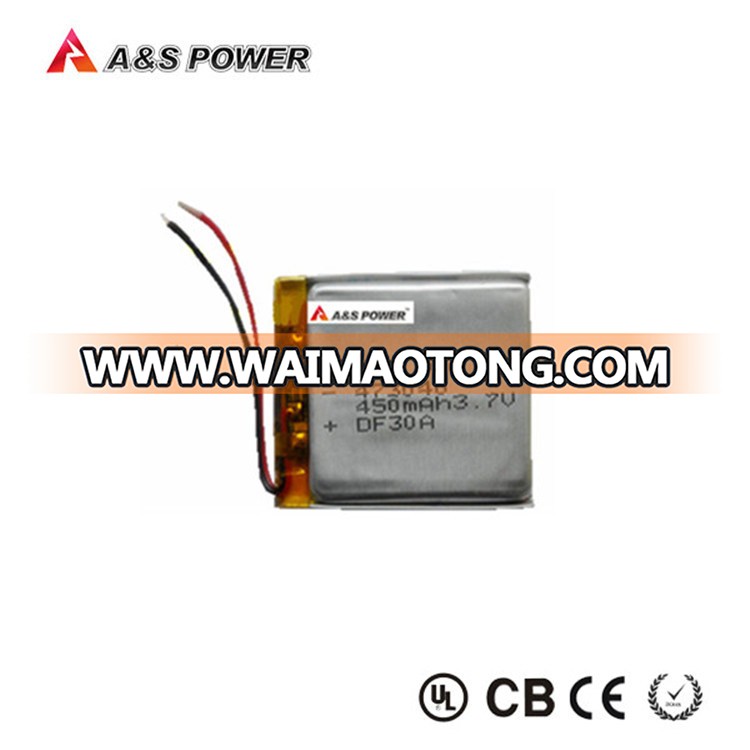 473040 3.7V 450mAh Lithium Polymer Rechargeable Small Battery