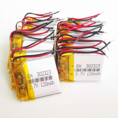 3.7V 120mAh 302323 Lithium Polymer Li-Po Rechargeable Battery for MP3 MP4 MP5 GPS PSP Bluetooth Headphone Electronics