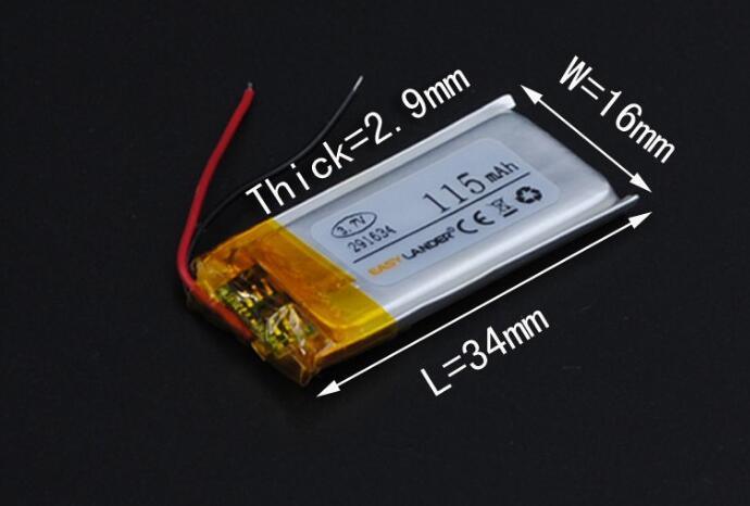 502525pl3.7V 150mAh Li-ion Battery for Bluetooth Headset Mouse Bracelet Wrist Watch